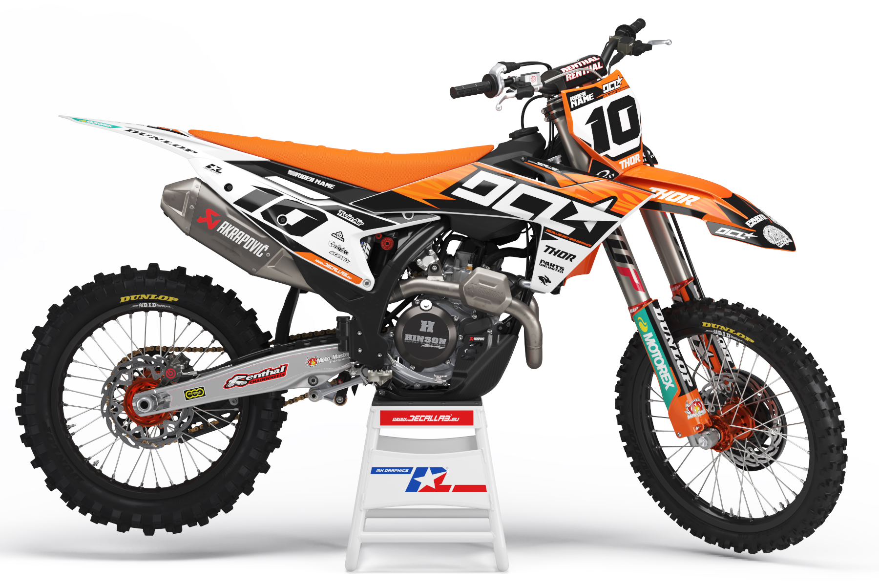 KTM graphics kit from Decallab MX Graphics - Decallab