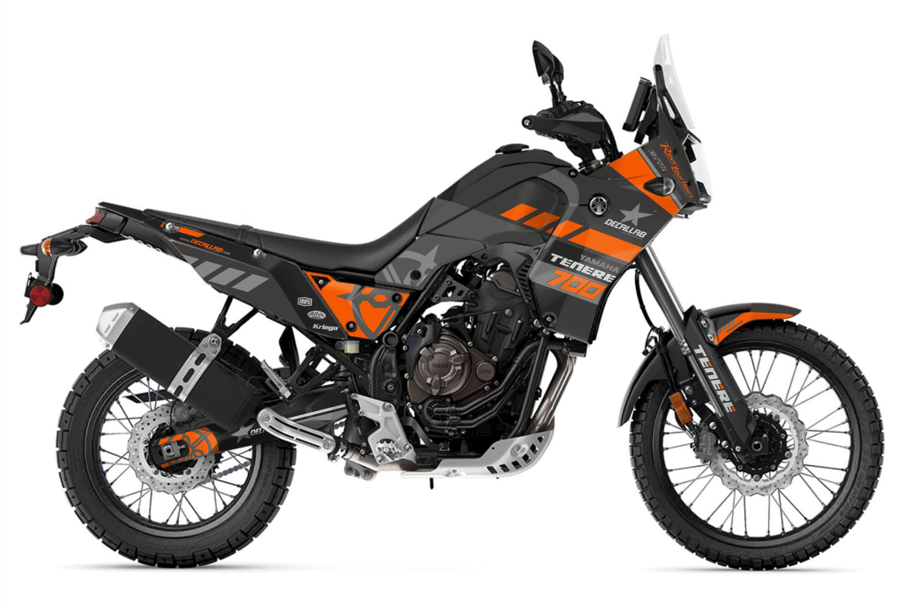 DARK ORANGE Graphics, TENERE 700 - Decallab