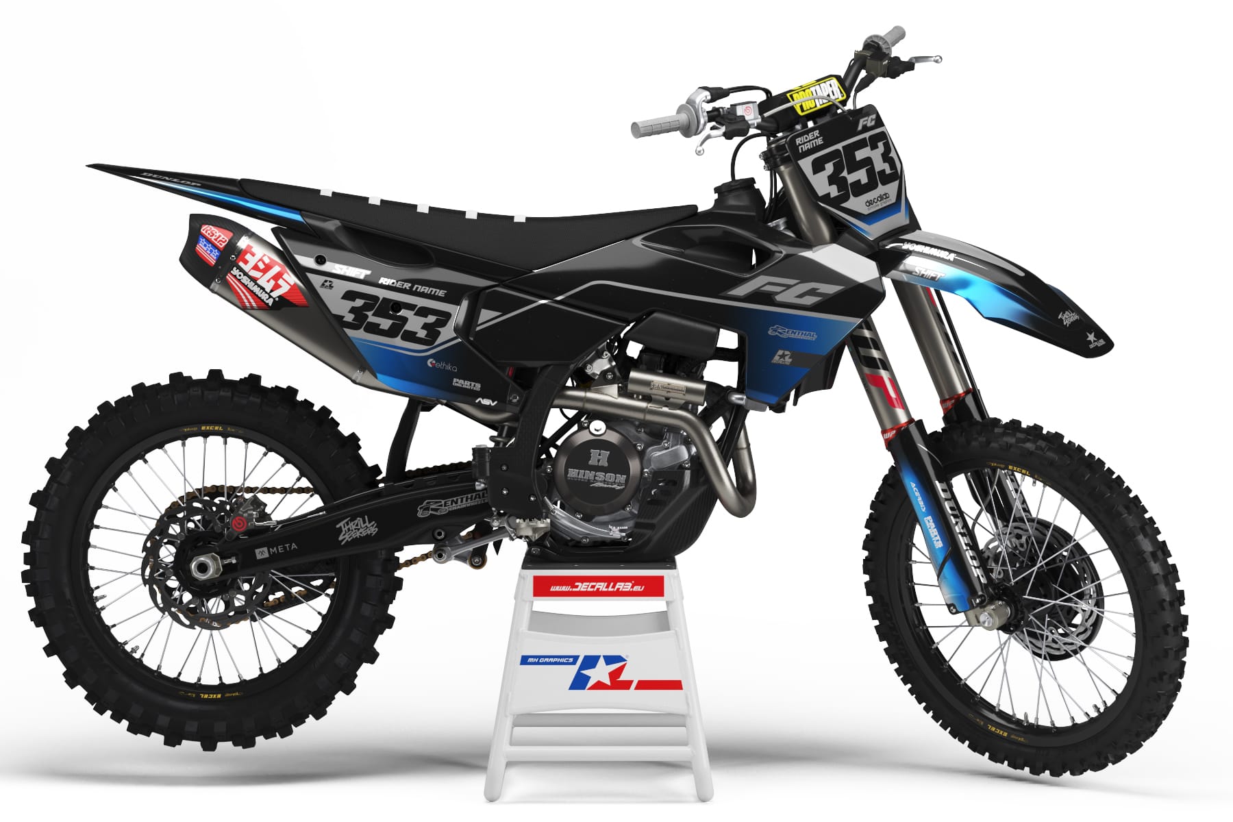 グロムJC92 HRC   graphic decal TECH-K CHROME Graphics, HUSQVARNA - Decallab