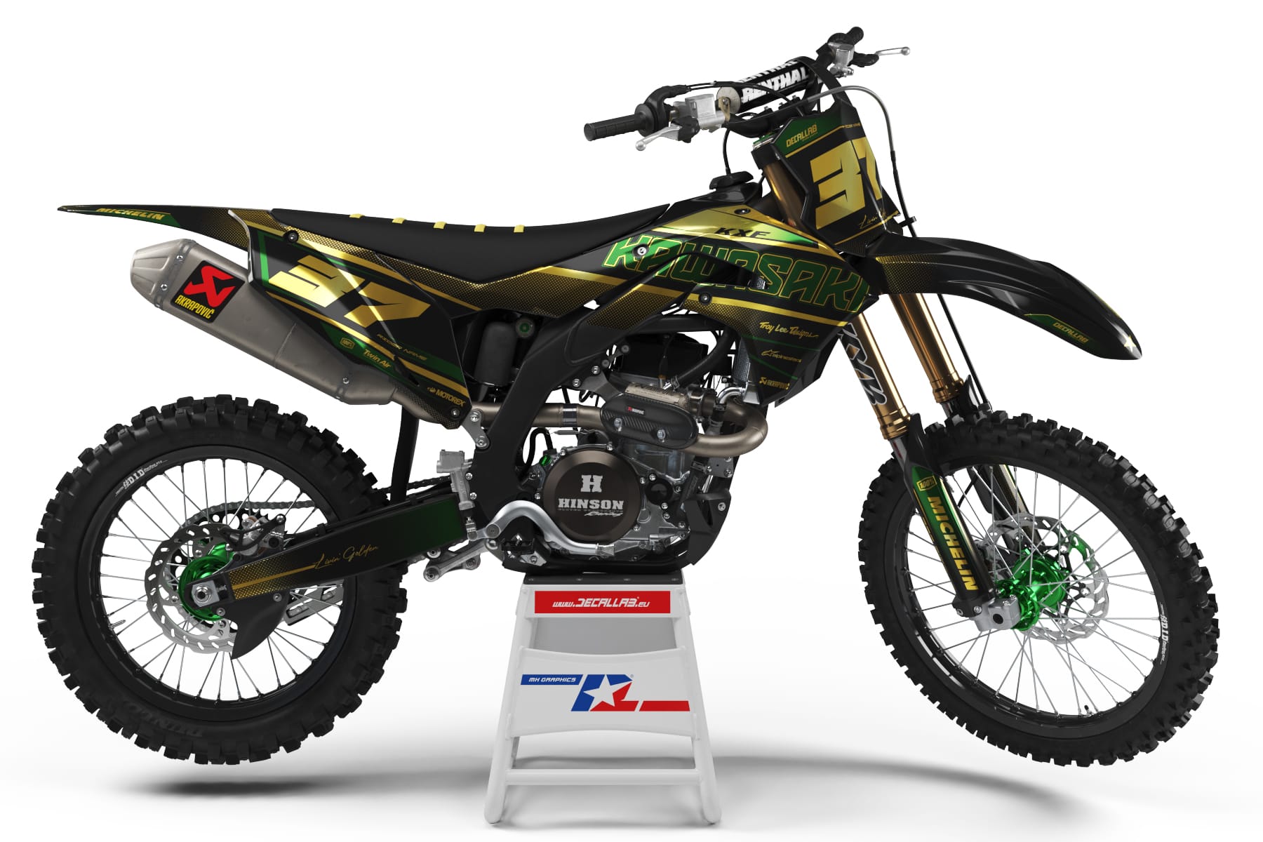 GOLDEN CHROME Graphics, KAWASAKI - Decallab