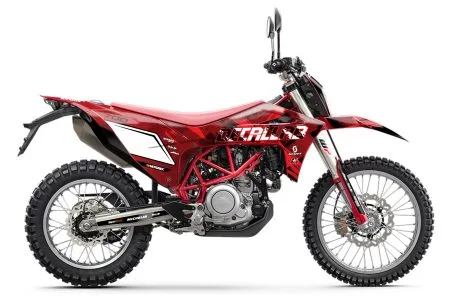 GASGAS 700 enduro motorcycle with red, white and black SHADES OF RED graphics kit