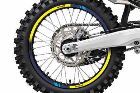 Rim Sticker graphics blue yellow black