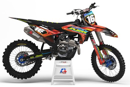 Sweep KTM dirt bike graphics kit