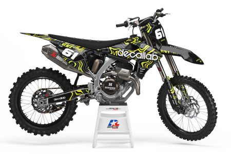 Triumph Flow motocross graphics kit black grey yellow