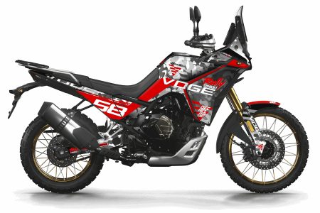 VOGE DS 800 Rally graphics kit in black white and red