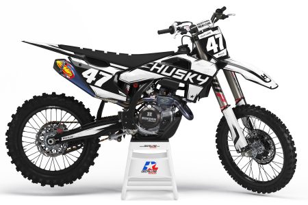 Husqvarna Sketchy graphics kit in white and black