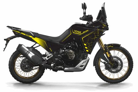 Voge DS 800 Rally YE graphics kit in yellow and black with crackle pattern by DecalLab
